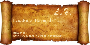 Laudesz Hermiás névjegykártya